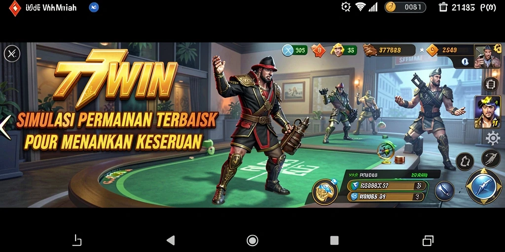 Tampilan gameplay 777WIN yang menampilkan simulasi yang menarik.