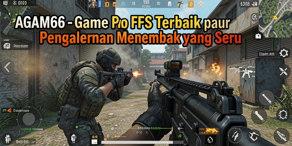 Screenshot AGAM66 menampilkan aksi tembak-menembak yang mendebarkan di medan perang.