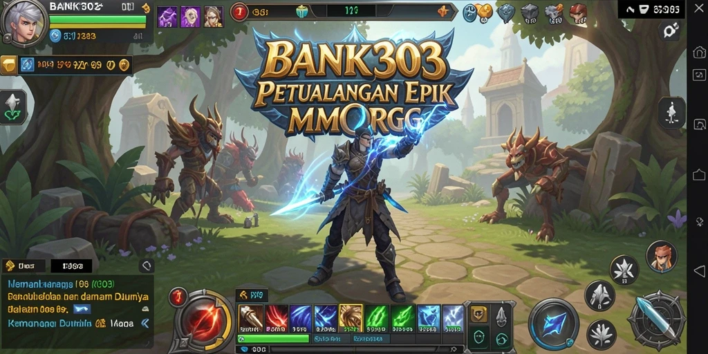 Screenshot BANK303 menunjukkan gameplay penuh aksi dan petualangan epik.