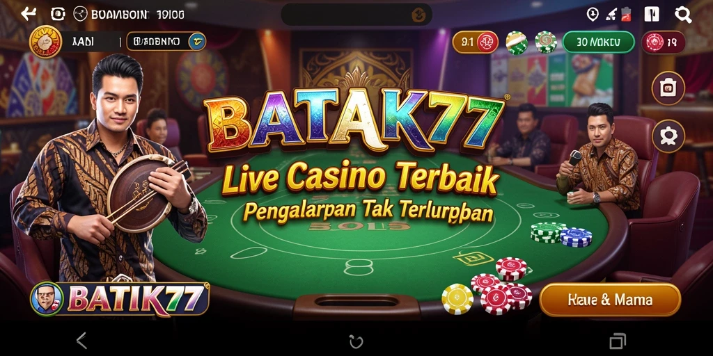 Tampilan gameplay seru di BATIK77 dengan dealer profesional.