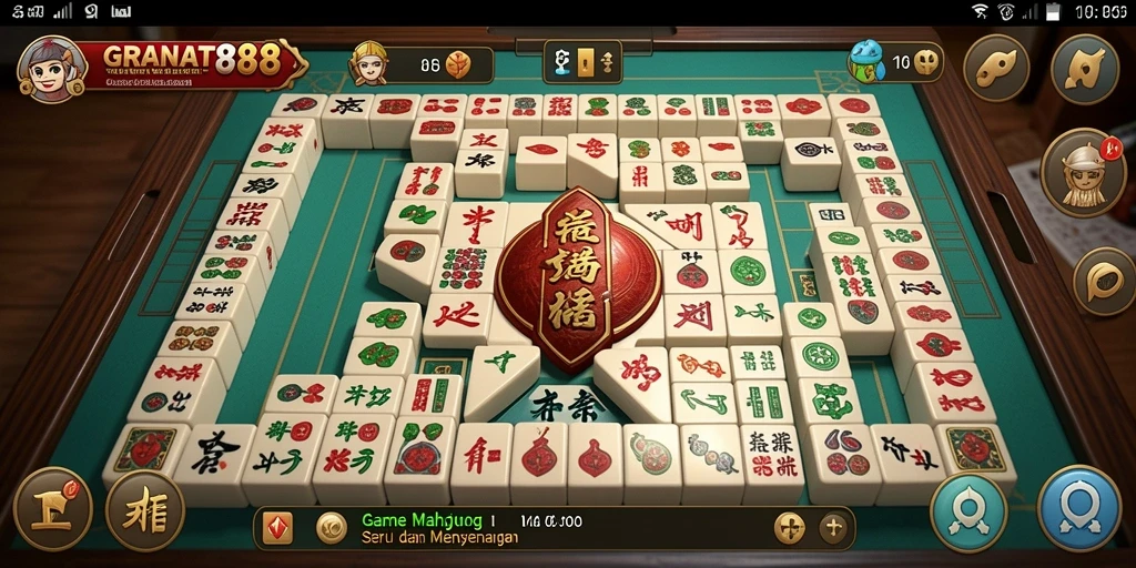 Tampilan gameplay menarik dari GRANAT88 dengan elemen Mahjong.