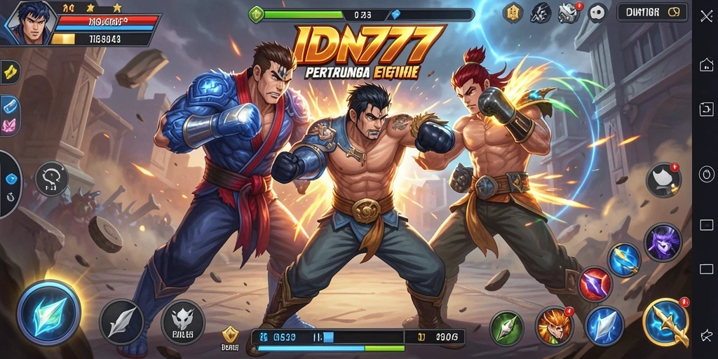 Tampilan utama gameplay Fighting di IDN777 yang menarik.