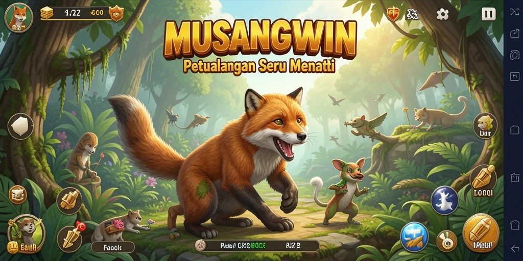 Screenshot dari gameplay <strong>MUSANGWIN</strong> menunjukkan petualangan yang menegangkan.