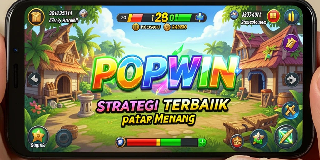 Tangkapan layar utama menunjukkan aksi gameplay strategi yang intens.