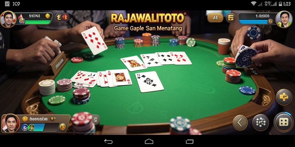 Tampilan seru gameplay Gaple di RAJAWALITOTO.