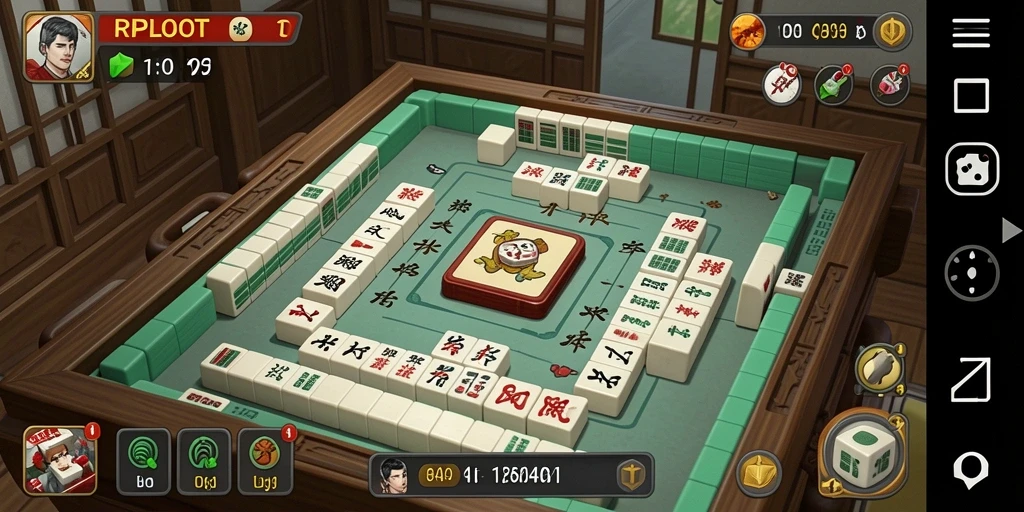 Gameplay menantang Mahjong di RPLOOT dengan grafik yang menarik.