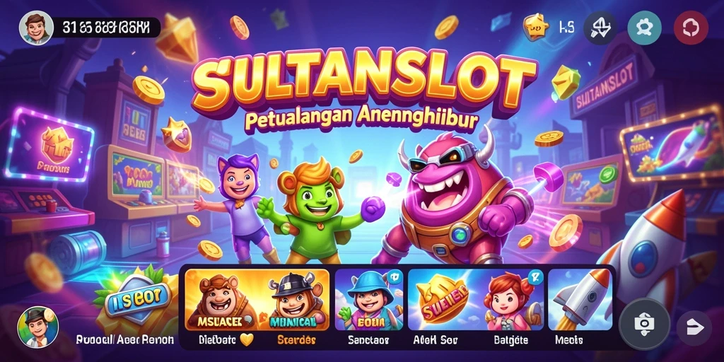 Tampilan gameplay seru dalam SULTANSLOT dengan grafik memukau.