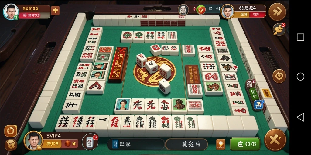 Screenshot gameplay SVIP4 yang menampilkan level Mahjong yang menarik.