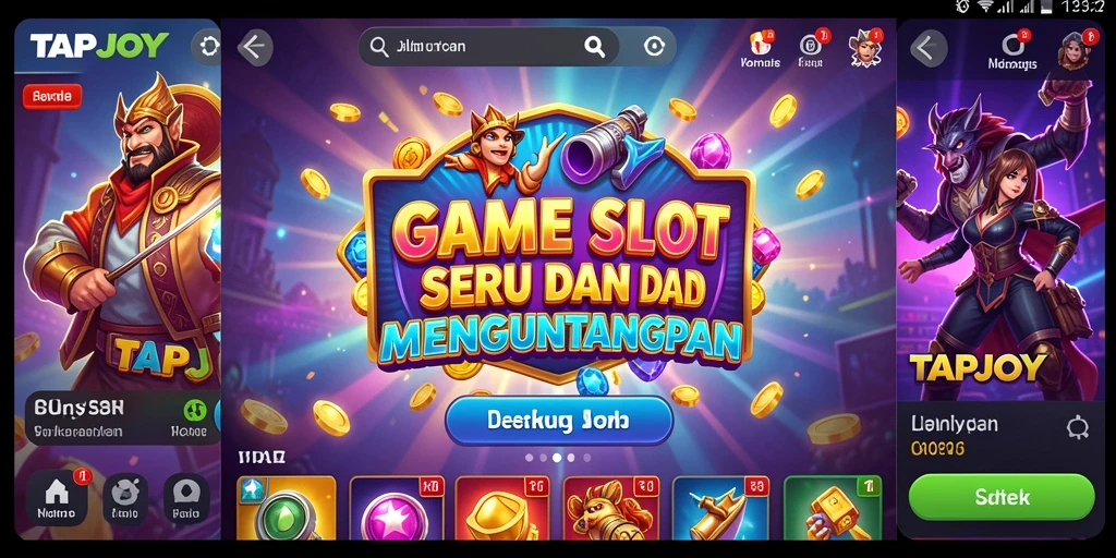 Screenshot gameplay TAPJOY yang menampilkan keseruan bermain Slot.