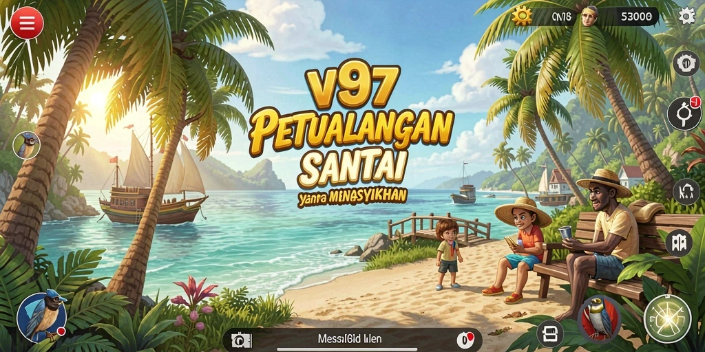 Screenshot menunjukkan pemain menikmati gameplay santai V87.