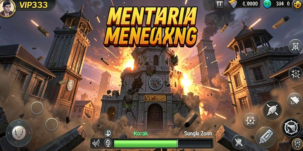 Screenshot gameplay Tower Defense yang mendebarkan dan seru.